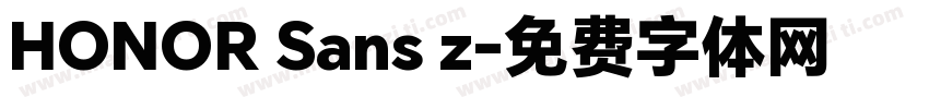 HONOR Sans z字体转换